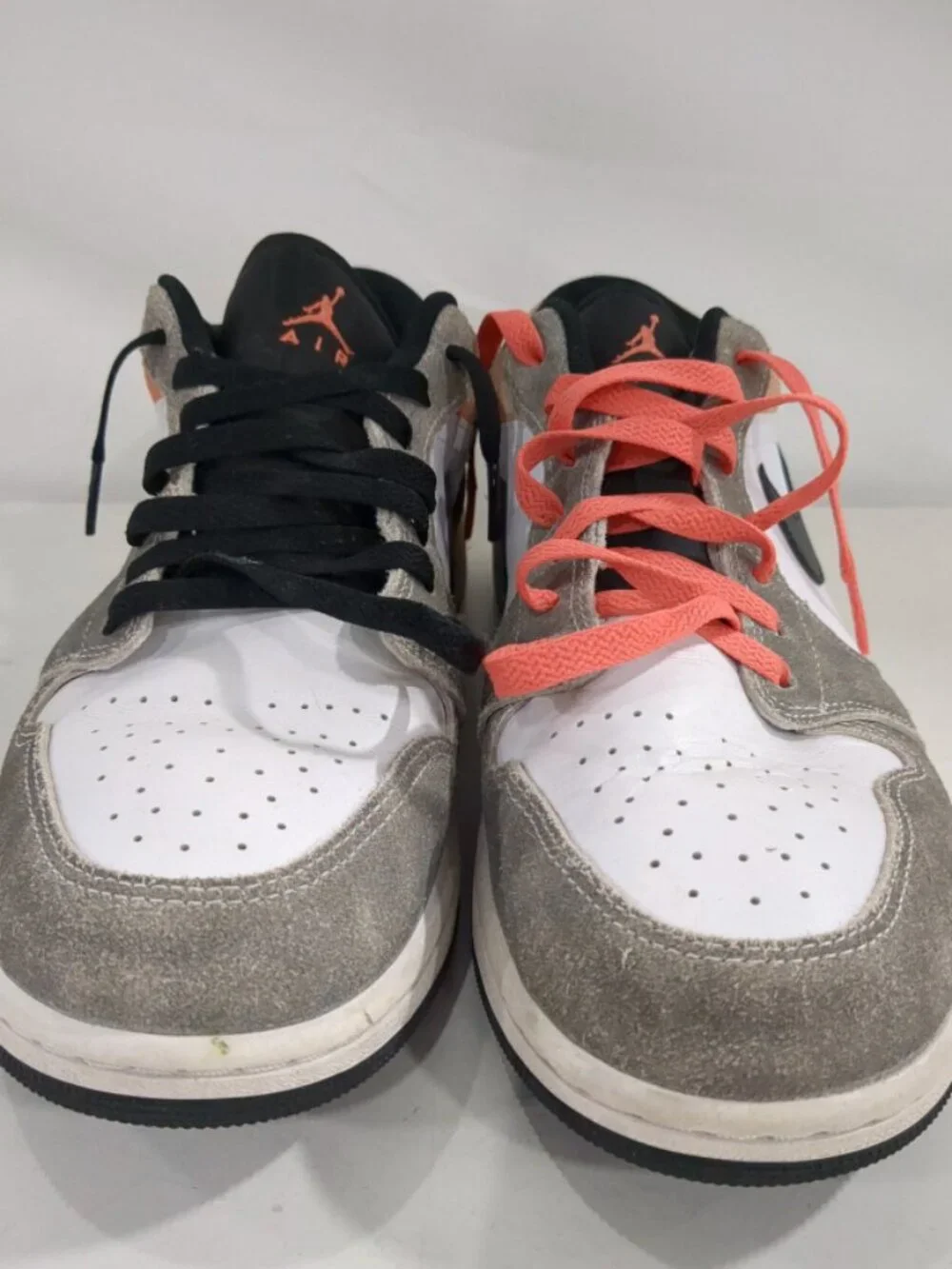 Air Jordan 1 Low SE Craft Suede White Gray Peach Sneakers Men's Size 10.5